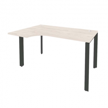 Стол эргономичный левый на П-образном м/к Рива ONIX O.MP-SA-2L Денвер Светлый/Антрацит