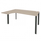 Стол эргономичный левый на П-образном м/к Рива ONIX O.MP-SA-4L Дуб Аттик/Антрацит