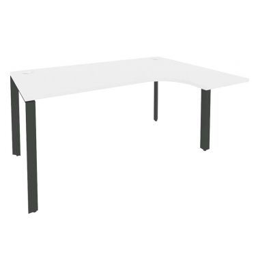 Стол эргономичный правый на П-образном м/к Рива ONIX O.MP-SA-4R Белый Бриллиант/Антрацит
