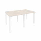 Стол переговорный 2 столешницы Рива ONIX O.MP-PRG-2.0 Денвер Светлый/Белый