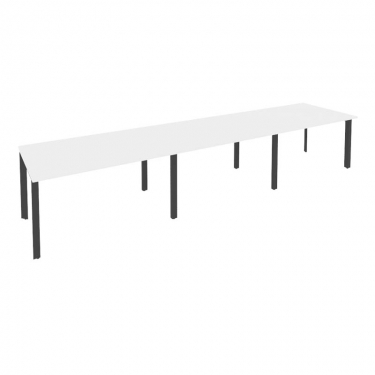 Стол переговорный 3 столешницы Рива ONIX O.MP-PRG-3.3 Белый Бриллиант/Антрацит