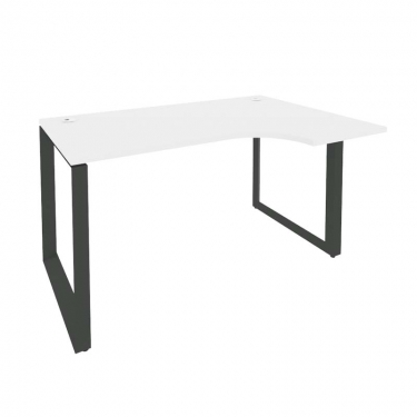 Стол эргономичный правый на О-образном м/к Рива ONIX O.MO-SA-2R Белый Бриллиант/Антрацит