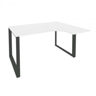 Стол эргономичный правый на О-образном м/к Рива ONIX O.MO-SA-3R Белый Бриллиант/Антрацит
