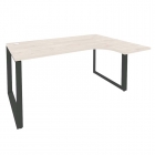 Стол эргономичный правый на О-образном м/к Рива ONIX O.MO-SA-4R Денвер Светлый/Антрацит