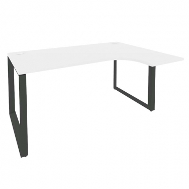 Стол эргономичный правый на О-образном м/к Рива ONIX O.MO-SA-4R Белый Бриллиант/Антрацит