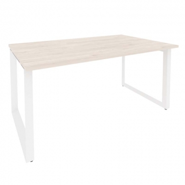 Стол переговорный 1 столешница Рива ONIX O.MO-PRG-1.4 Денвер Светлый/Белый