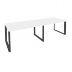 Стол переговорный 2 столешницы Рива ONIX O.MO-PRG-2.3 Белый Бриллиант/Антрацит