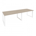 Стол переговорный 2 столешницы Рива ONIX O.MO-PRG-2.3 Дуб Аттик/Белый