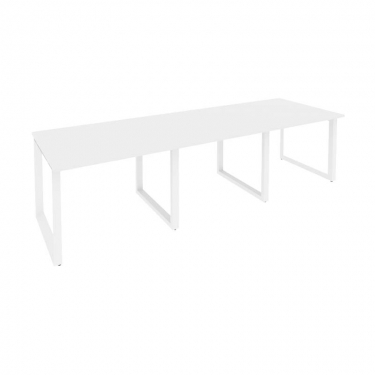 Стол переговорный 3 столешницы Рива ONIX O.MO-PRG-3.1 Белый Бриллиант