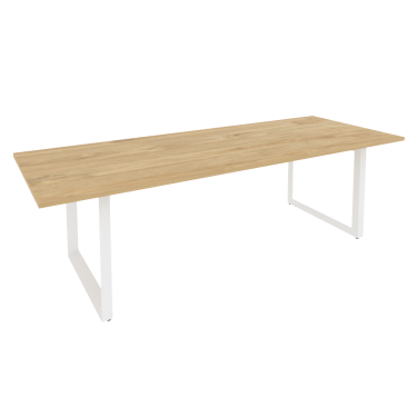 Стол переговорный на О-образном м/к ONIX Рива O.MO-PRG-25 Тиквуд Светлый/Белый