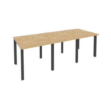 Стол переговорный 3 столешницы Рива ONIX O.MP-PRG-3.0 Тиквуд Светлый/Антрацит