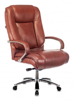 Кресло руководителя Бюрократ T-9925SL кожа Светло-коричневый Leather Eichel