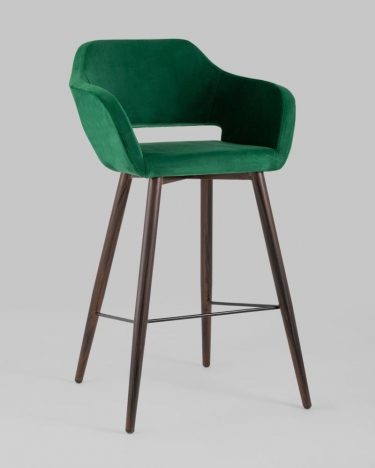 Стул барный Stool Group Саймон Б велюр Темно-зеленый