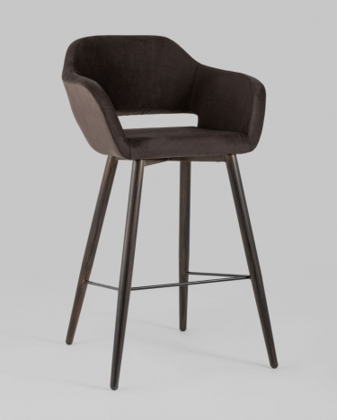 Стул барный Stool Group Саймон Б велюр Темно-коричневый