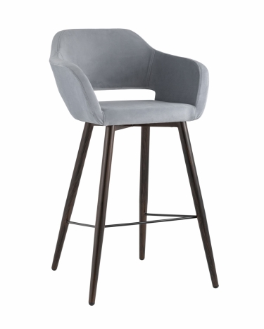 Стул барный Stool Group Саймон Б велюр Серый
