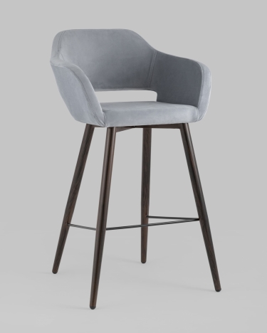 Стул барный Stool Group Саймон Б велюр Серый