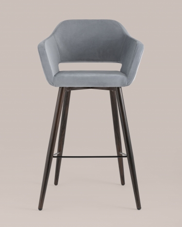 Стул барный Stool Group Саймон Б велюр Серый