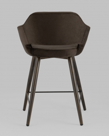 Стул полубарный Stool Group Саймон ПЛ велюр Темно-коричневый