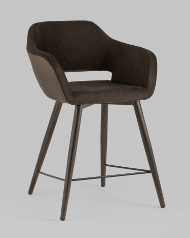 Стул полубарный Stool Group Саймон ПЛ велюр Темно-коричневый