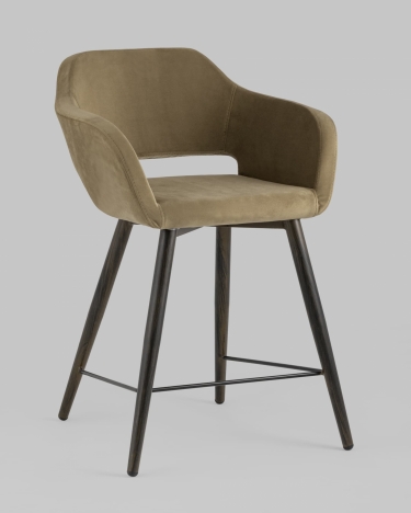 Стул полубарный Stool Group Саймон ПЛ велюр Капучино