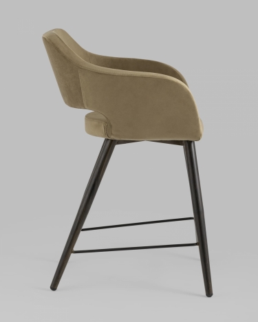 Стул полубарный Stool Group Саймон ПЛ велюр Капучино