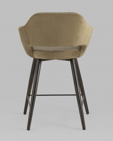Стул полубарный Stool Group Саймон ПЛ велюр Капучино
