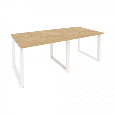 Стол переговорный 2 столешницы Рива ONIX O.MO-PRG-2.1 Тиквуд Светлый/Белый