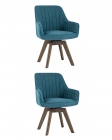 Комплект из двух стульев Stool Group MANS 2шт. Бирюзовый с функцией вращения