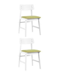 Комплект из двух стульев ODEN WHITE 2 шт Оливковый