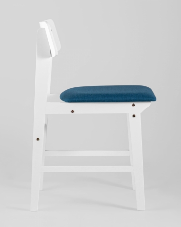 Комплект из двух стульев Stool Group ODEN WHITE 2 шт Синий