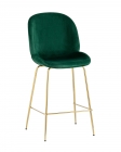 Стул полубарный Stool Group Beetle со спинкой gold Изумрудный