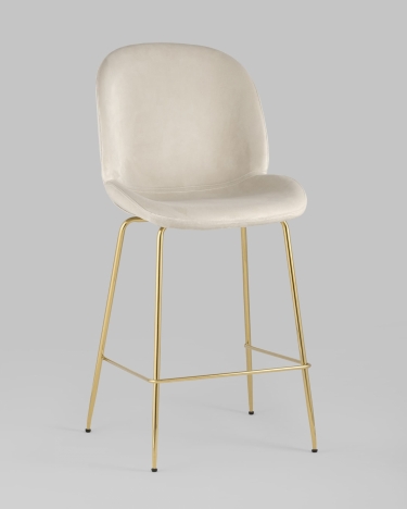 Стул полубарный Stool Group Beetle со спинкой gold Бежевый