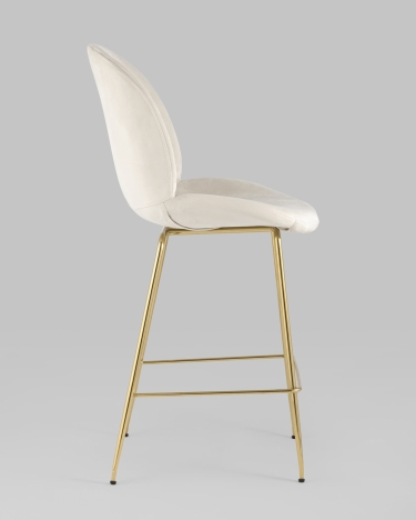 Стул полубарный Stool Group Beetle со спинкой gold Бежевый