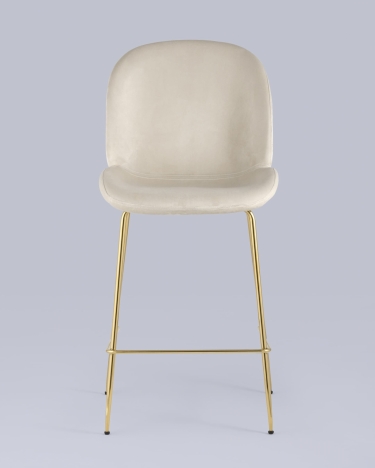 Стул полубарный Stool Group Beetle со спинкой gold Бежевый