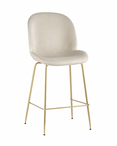 Стул полубарный Stool Group Beetle со спинкой gold Бежевый