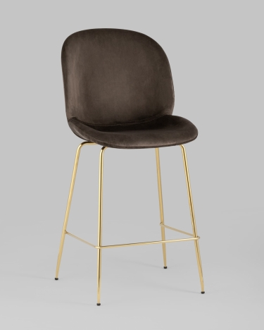 Стул полубарный Stool Group Beetle со спинкой gold Коричневый