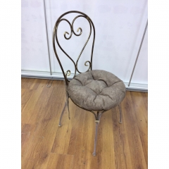 Комплект кованых стульев Завитки с набивной подушкой цвет шоколад 4шт