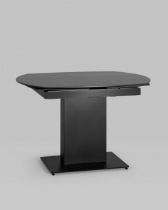 Обеденный стол раскладной Хлоя 120-180 Черный мрамор