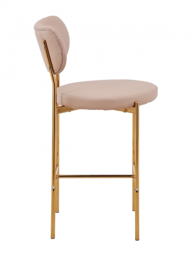 Стул полубарный Stool Group Барбара gold Б экокожа Бежевый