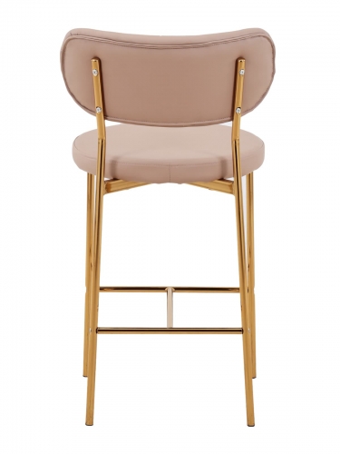 Стул полубарный Stool Group Барбара gold Б экокожа Бежевый