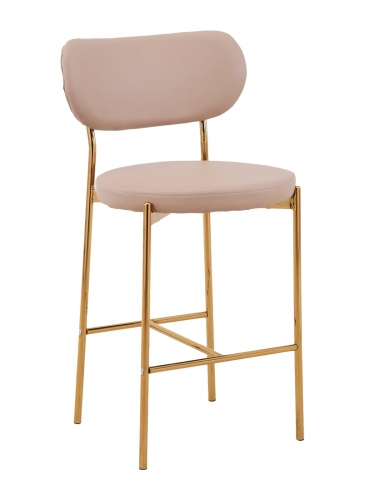 Стул полубарный Stool Group Барбара gold Б экокожа Бежевый