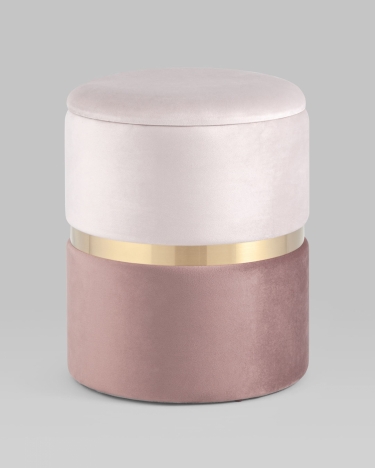 Пуф Stool Group Кэрри с ящиком велюр Розовый