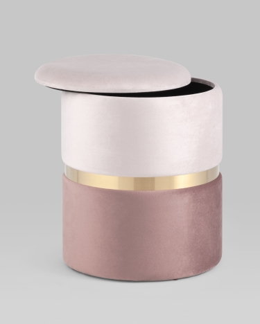 Пуф Stool Group Кэрри с ящиком велюр Розовый