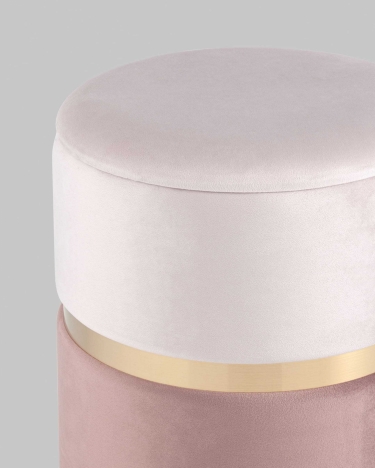 Пуф Stool Group Кэрри с ящиком велюр Розовый