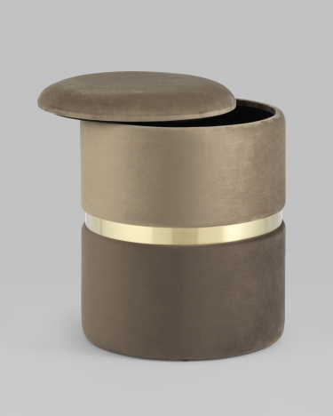 Пуф Stool Group Кэрри с ящиком велюр Коричневый