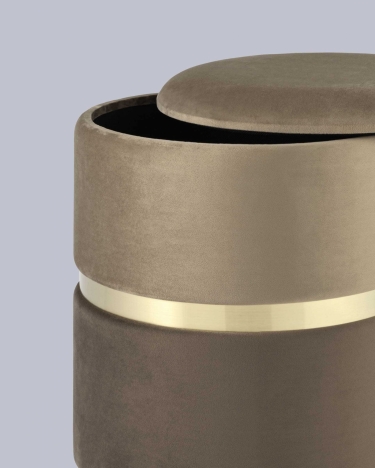 Пуф Stool Group Кэрри с ящиком велюр Коричневый