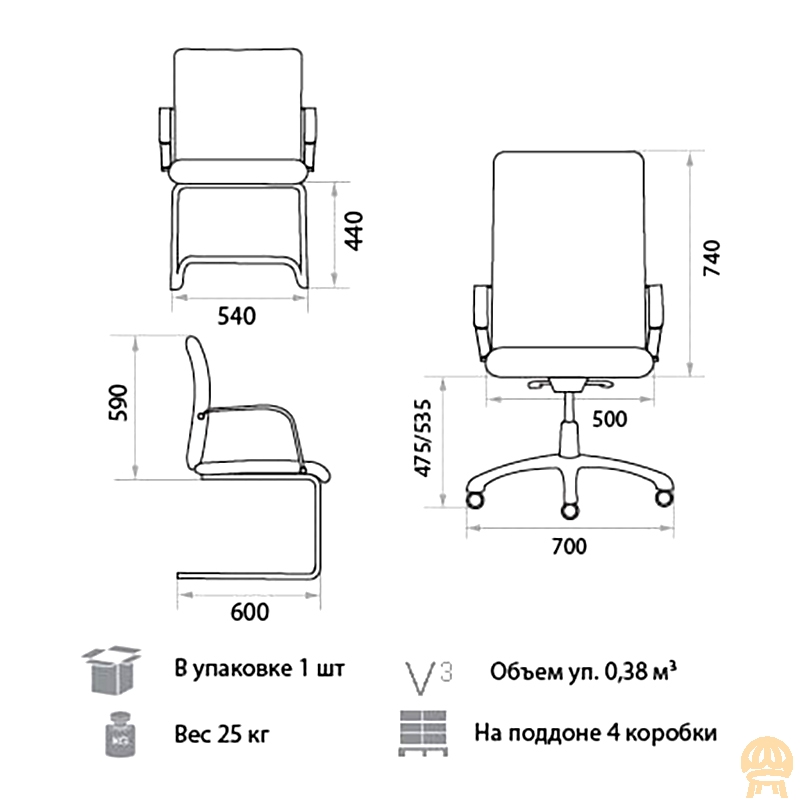 Nowy styl кресло orion steel