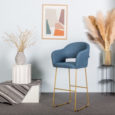 Стул полубарный R-home Oscar ПБ БлюАрт/Линк