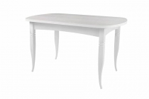 Стол раскладной Ивару Ялта с резными опорами Белый Анкор светлый