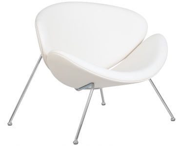 Кресло дизайнерское DOBRIN DOBRIN EMILY Белый винил YP17